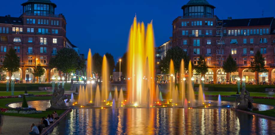 Brunnen Nacht Mannheim